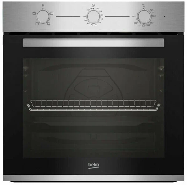 Встраиваемый электрический духовой шкаф Beko BBIC12100XD, нержавеющая сталь, поворотные переключатели, 4 режимов приготовления