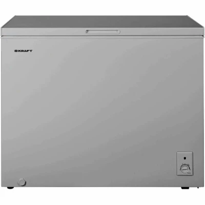 Морозильный ларь KRAFT BD (W)-280SRX, 280/260 л, класс A+, серый, ручная разморозка