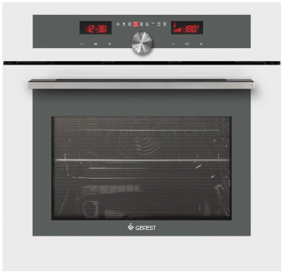Электрический духовой шкаф Gefest ЭДВ ДА 622-05 Б1S, белый, телескопические направляющие, сенсорное управление, тройное остекление