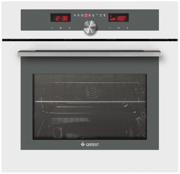 Электрический духовой шкаф Gefest ЭДВ ДА 622-05 Б1S, белый, телескопические направляющие, сенсорное управление, тройное остекление