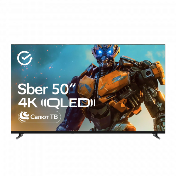 50″ Умный телевизор SBER SDX-50UQ6032, 3840x2160, тёмно-серый
