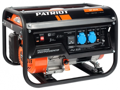 Бензиновый генератор PATRIOT 474101535 GP 3510, (2800 Вт)