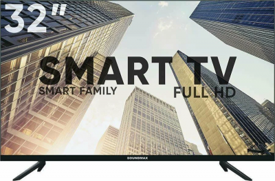 32" Телевизор SOUNDMAX SM-LED32M16S, LED, Full HD, 60 Гц,  Smart TV, чёрный