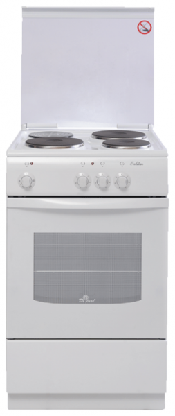 Электрическая плита De Luxe 5003.17э (кр), 3 конфорки, эмалированная, 46 л, традиционная очистка