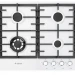 Варочная панель газовая GEFEST ПВГ 1214-01 белый, 4 конфорки, газ-контроль, электророзжиг, двухзонная горелка, чугунные решетки 