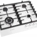 Варочная панель газовая GEFEST ПВГ 1214-01 белый, 4 конфорки, газ-контроль, электророзжиг, двухзонная горелка, чугунные решетки 
