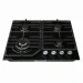 Варочная панель Schaub Lorenz SLK GY6018, чёрная, 4 конфорки, чугунные решётки, электроподжиг, WOK конфорка