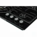 Варочная панель Schaub Lorenz SLK GY6018, чёрная, 4 конфорки, чугунные решётки, электроподжиг, WOK конфорка