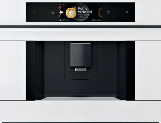 Встраиваемая кофемашина Bosch CTL7181W0, Serie 8, белая, сенсорное управление, milkClean, Home Connect, One Touch Double Cup