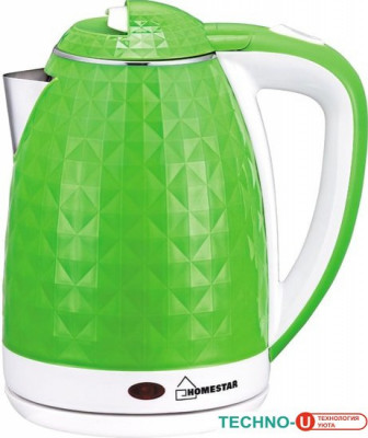 Электрочайник HomeStar HS-1015 (зеленый/белый)