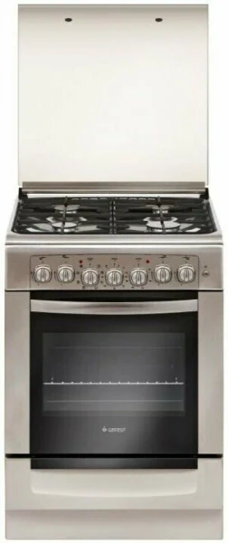 Кухонная плита GEFEST 6102-03 0027, конфорок газовых - 4 шт, духовка - 55 л, покрытие - нержавеющая сталь, электроподжиг 