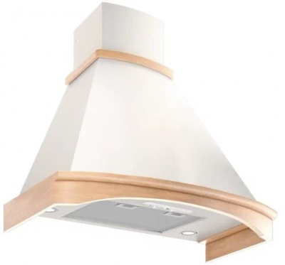 Вытяжка Elikor FOLK 90P-650-P3D BEG/ASH/BR, бежевая, жировой фильтр, настенная, купольная, механическое управление