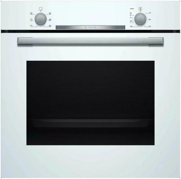 Духовой шкаф встраиваемый Bosch HBA530BW0S, белый/серебристый, 71 л, EcoClean, 4 режима