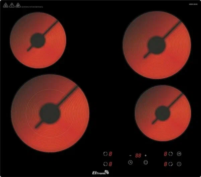 Варочная панель электрическая ELTRONIC (88-06) 4 конфорки (черная)
