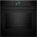 Духовой шкаф электрический встраиваемый Bosch HRG978NB1 Serie 8, чёрный, пиролитическая очистка, 71 л, 22 режима, с паром, телескопические направляющие