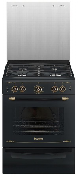 Кухонная плита GEFEST 6100-02 0187, газовая, 4 конфорки, газ-контроль духовки, электроподжиг, 52 л