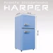 Холодильник HARPER HRF-T120M BLUE двухкамерный, 118 л, A+, синий