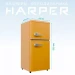 Холодильник HARPER HRF-T120M ORANGE двухкамерный, 118 л, A+, оранжевый