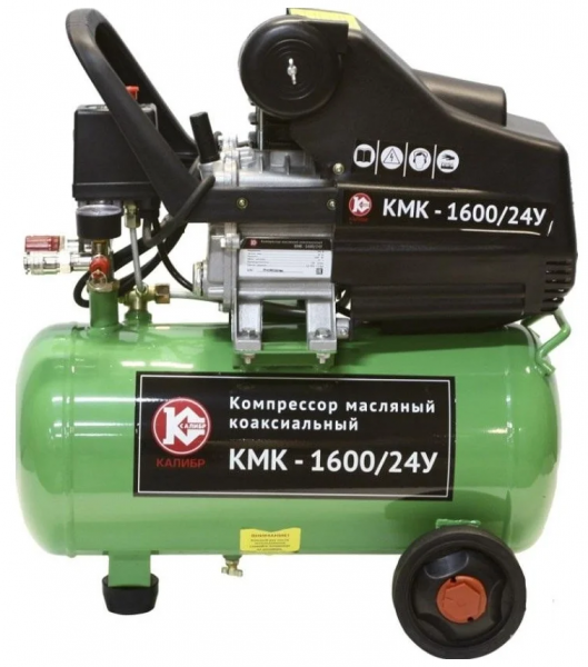 Компрессор масляный КАЛИБР КМК-1600/24У, 24 л, 1.6 кВт