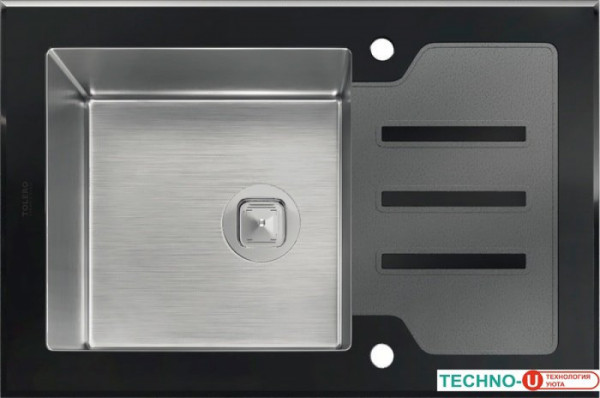 Кухонная мойка Tolero Ceramic glass TG-660 (черный)