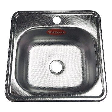 Врезная кухонная мойка Fabia 3806D 0.6/160, 38х38см, нержавеющая сталь