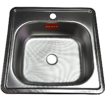 Врезная кухонная мойка Fabia 4806D 0.6/160, 48х48см, нержавеющая сталь