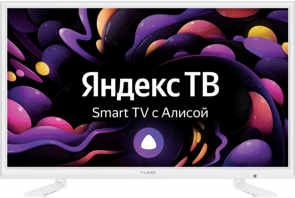 Телевизор Yuno ULX-24TCSW222, Яндекс.ТВ, 24", HD, белый
