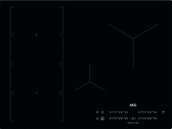 Индукционная поверхность AEG IKE74471IB, стеклокерамическая, 4 конфорки, черный