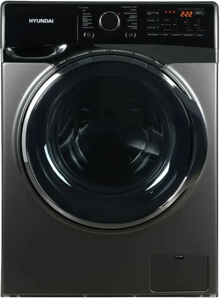 Стиральная машина Hyundai WFE8408 Dark Gray, 8кг, 1400об/мин, инверторная