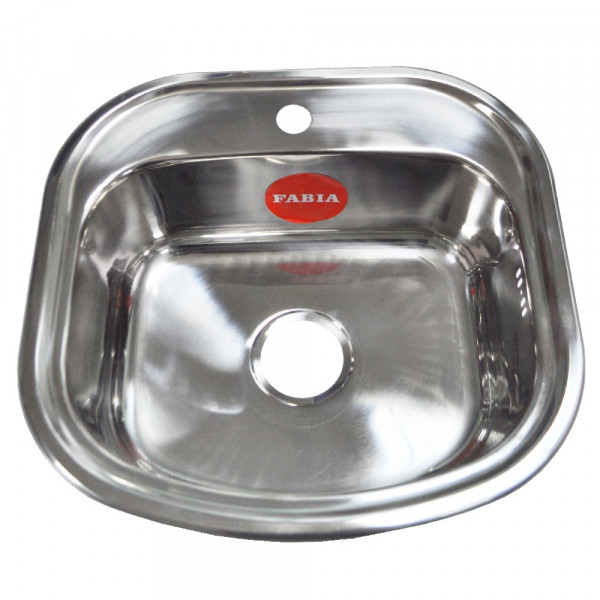 Врезная кухонная мойка Fabia 4947 0.8/180, 49х47см, нержавеющая сталь