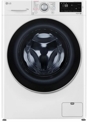 Стиральная машина с сушкой LG F2J6HG8W, белая, 7/4 кг, 1200 об/мин, инверторная, с паром