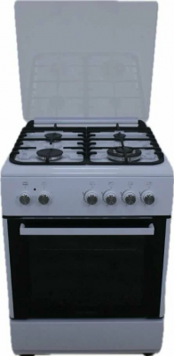 Кухонная плита Norden FF6403GAZW белый, комбинированная, 4 газовые конфорки, электрическая духовка, электроподжиг, 64 л