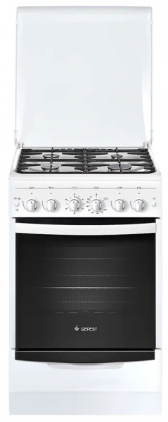 Комбинированная плита GEFEST 5101-02, белый, 4 газовые конфорки, электрическая духовка, эмалированная, 55 л