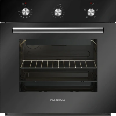 Духовой шкаф Darina 1U BDE 111 701 AT, антрацит/стекло черное,  50 л, эмаль легкой очистки, переключатели поворотные, 4 программы 