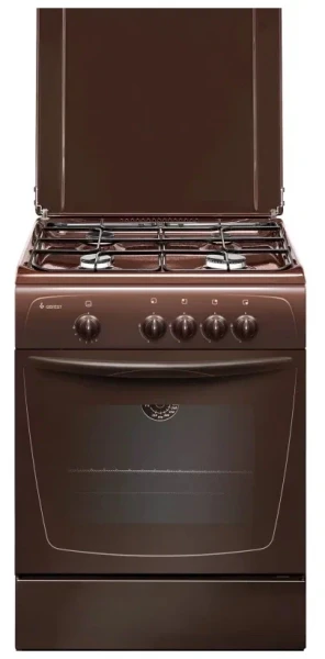 Плита газовая GEFEST ПГ 1200-С7 К39, коричневая, стальные решётки, металлическая крышка, полный газ-контроль