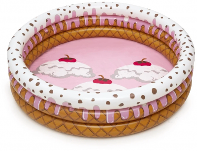 Детский бассейн Bestway Sundae Funday Kiddie Pool 51144 (006175), 160х38 см белый/розовый/оранжевый