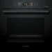 Духовой шкаф Bosch HSG856XC1 черный, Serie 8, 16 режимов, EcoClean, переключатель Control Ring, телескопические направляющие