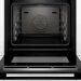 Духовой шкаф Bosch HSG856XC1 черный, Serie 8, 16 режимов, EcoClean, переключатель Control Ring, телескопические направляющие