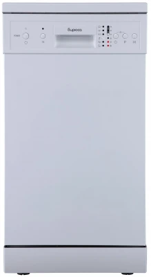 Посудомоечная машина Бирюса DWF-409/6 W, белый, конденсационная, отдельностоящая, 6 программ, узкая