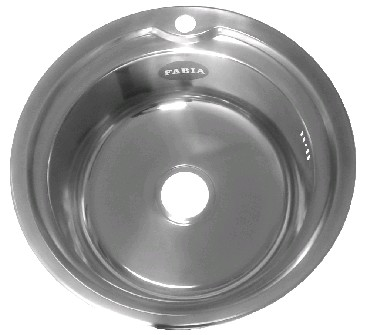 Врезная кухонная мойка Fabia 049 0.8/180, 49х49см, нержавеющая сталь