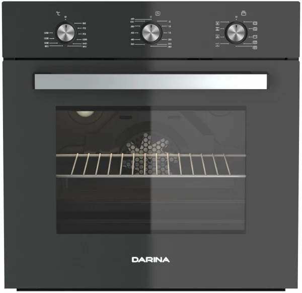 Духовой шкаф Darina 1V5 BDE112 707 B, чёрный, 9 режимов, 65 л, утапливаемые переключатели, электрический 