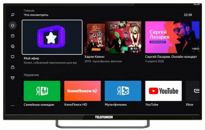 4K UHD Телевизор Telefunken TF-LED55S19T2SU 55", черный