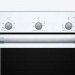 Духовой шкаф Bosch HBF011BV1T электрический, шириной 59.4 см, белый, традиционная очистка