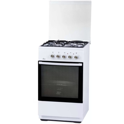 Комбинированная плита Flama L RK 23-126 W, белый, 3 газовые конфорки, 1 электрическая конфорка, электроподжиг, 50 л