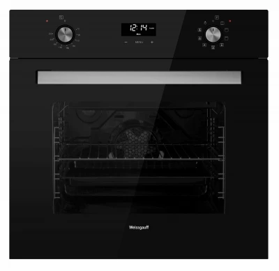 Встраиваемый электрический духовой шкаф Weissgauff EOV 29 PDB, чёрный, 60 л, 9 функций, гидролизная очистка, управление сенсорное Touch Control