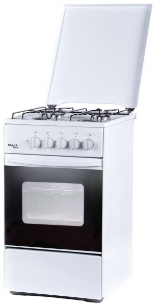 Плита газовая ЛАДА NOVA RG 24044 W белый, газ-контроль духовки, 4 конфорки, 50 л, эмалированная 