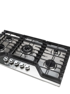 Варочная панель газовая ELTRONIC (33-15) 5 конфорок (нержавеющая сталь)