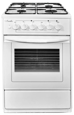 Кухонная плита Лысьва ЭГ 401-2у белая, эмалированная, электроподжиг, 4 газовые конфорки, электрическая духовка, 57 л