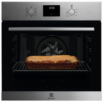 Духовой шкаф Electrolux OEF3H70TX, нержавеющая сталь, традиционная очистка, 9 режимов, 72 л