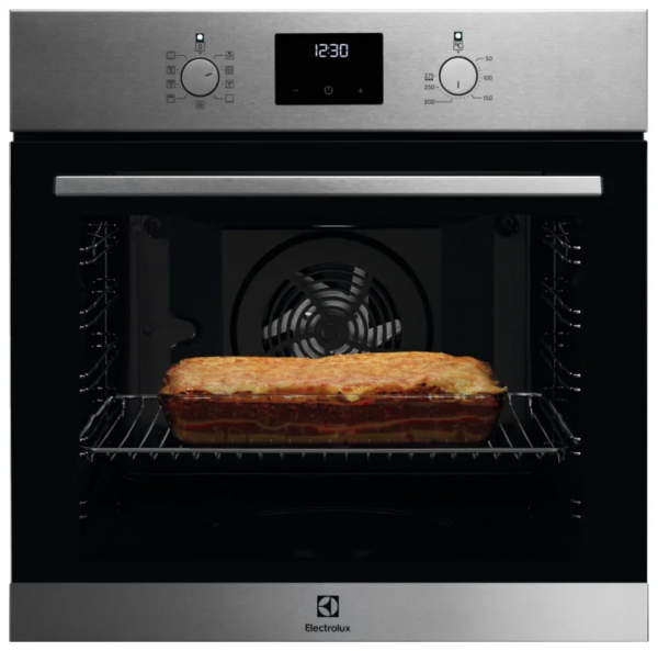 Духовой шкаф Electrolux OEF3H70TX, нержавеющая сталь, традиционная очистка, 9 режимов, 72 л